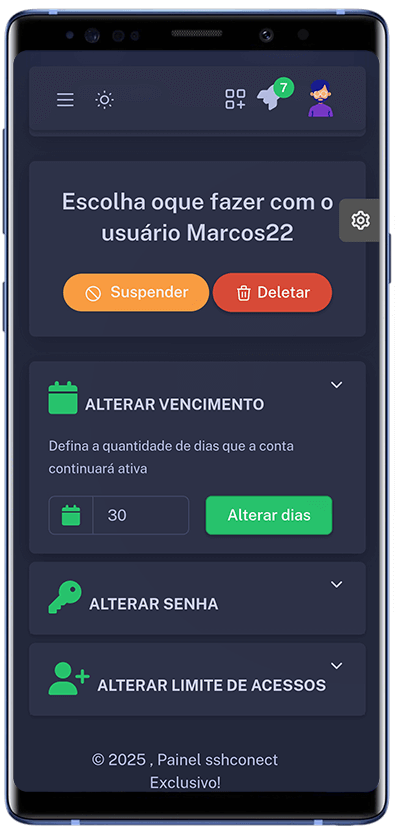Painel vpn editar