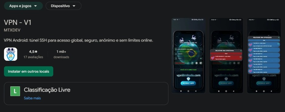 VPN V1 na Google Play Store